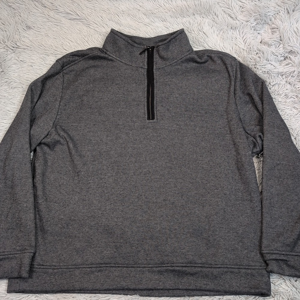 Tommy Bahama Sweatshirt Mens XXL Gray‎ Cozy Quarter Zip Comfort Soft Preppy